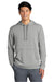 Sport-Tek ST296 Mens Moisture Wicking Fleece Hooded Sweatshirt Hoodie w/ Pouch Pocket Heather Light Grey Model Front