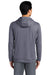 Sport-Tek ST296 Mens Moisture Wicking Fleece Hooded Sweatshirt Hoodie w/ Pouch Pocket Heather True Navy Blue Model Back