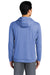 Sport-Tek ST296 Mens Moisture Wicking Fleece Hooded Sweatshirt Hoodie w/ Pouch Pocket Heather True Royal Blue Model Back