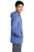 Sport-Tek ST296 Mens Moisture Wicking Fleece Hooded Sweatshirt Hoodie w/ Pouch Pocket Heather True Royal Blue Model Side