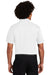 Sport-Tek ST640P Mens RacerMesh Moisture Wicking Short Sleeve Polo Shirt w/ Pocket White Model Back