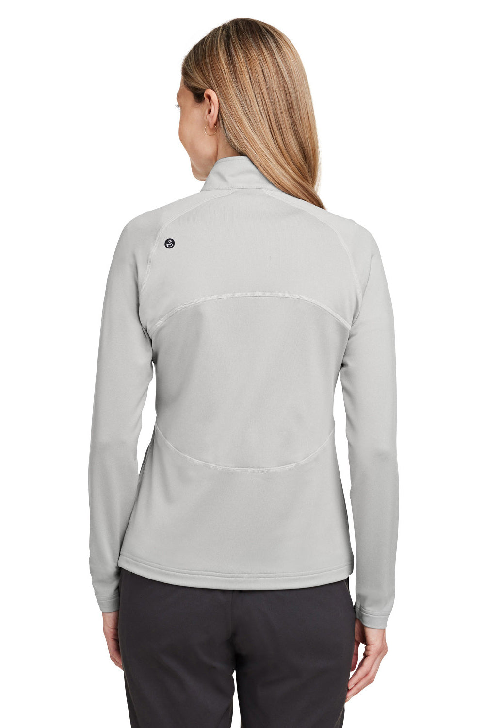 Swannies Golf SWF400L Womens Cora Full Zip Jacket Glacier Grey Model Back