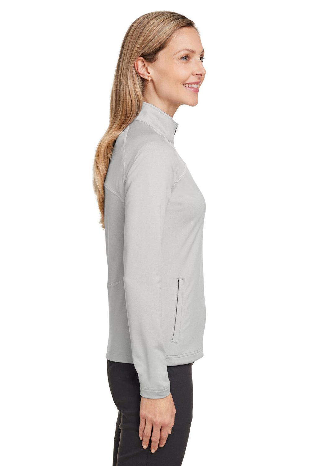 Swannies Golf SWF400L Womens Cora Full Zip Jacket Glacier Grey Model Side