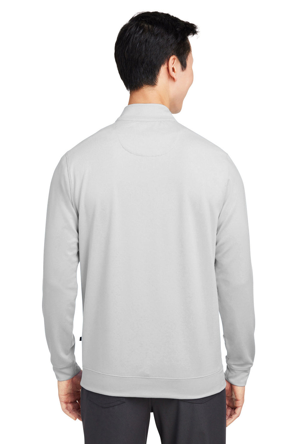 Swannies Golf SWM500 Mens McKinnon 1/4 Zip Sweatshirt Glacier Grey Model Back