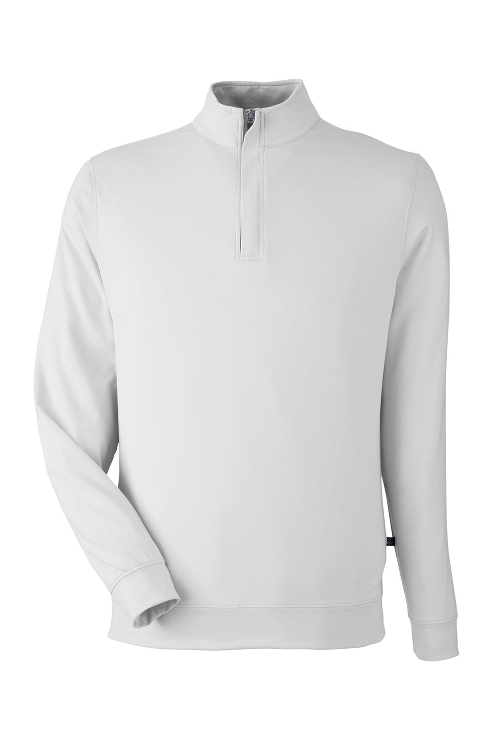 Swannies Golf SWM500 Mens McKinnon 1/4 Zip Sweatshirt Glacier Grey Flat Front