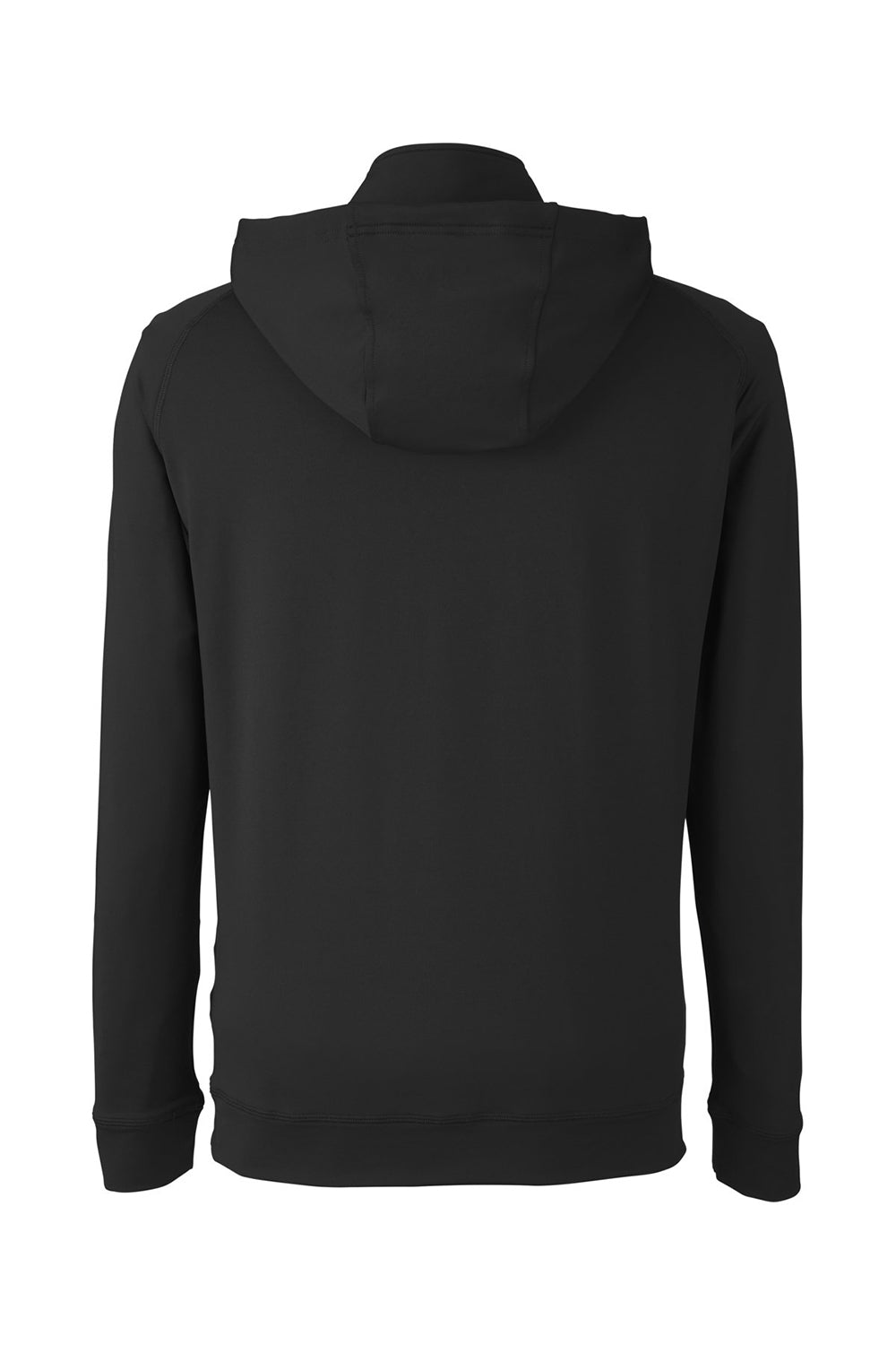 Swannies Golf SWV600 Mens Vandyke 1/4 Zip Hooded  Sweatshirt Hoodie Black Flat Back