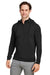 Swannies Golf SWV600 Mens Vandyke 1/4 Zip Hooded  Sweatshirt Hoodie Black Model 3q