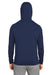 Swannies Golf SWV600 Mens Vandyke 1/4 Zip Hooded  Sweatshirt Hoodie Navy Blue Model Back