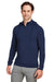 Swannies Golf SWV600 Mens Vandyke 1/4 Zip Hooded  Sweatshirt Hoodie Navy Blue Model 3q
