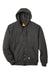 Berne SZ101 Mens Heritage Fleece Full Zip Hooded Sweatshirt Hoodie Charcoal Grey Flat Front