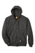 Berne SZ101 Mens Heritage Fleece Full Zip Hooded Sweatshirt Hoodie w/ Pockets Charcoal Grey Flat Front