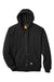 Berne SZ101 Mens Heritage Fleece Full Zip Hooded Sweatshirt Hoodie Black Flat Front