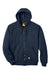 Berne SZ101 Mens Heritage Fleece Full Zip Hooded Sweatshirt Hoodie w/ Pockets Navy Blue Flat Front