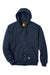 Berne SZ101 Mens Heritage Fleece Full Zip Hooded Sweatshirt Hoodie Navy Blue Flat Front