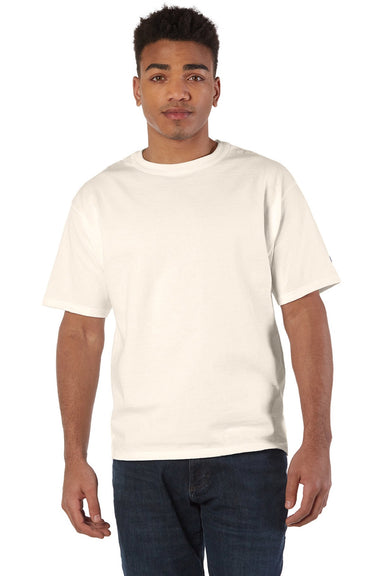 Champion T105 Mens Heritage Short Sleeve Crewneck T-Shirt Natural Model Front