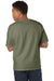 Champion T105 Mens Heritage Short Sleeve Crewneck T-Shirt Fresh Olive Green Model Back