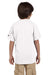 Champion T435 Youth Short Sleeve Crewneck T-Shirt White Model Side