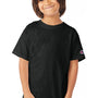 Champion Youth Short Sleeve Crewneck T-Shirt - Black - NEW