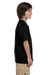 Champion T435 Youth Short Sleeve Crewneck T-Shirt Black Model Side