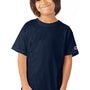 Champion Youth Short Sleeve Crewneck T-Shirt - Navy Blue - NEW
