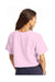 Champion T453W Womens Heritage Cropped Short Sleeve Crewneck T-Shirt Candy Pink Model Back