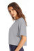 Champion T453W Womens Heritage Cropped Short Sleeve Crewneck T-Shirt Oxford Grey Model Side