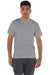 Champion T425 Mens Short Sleeve Crewneck T-Shirt Stone Grey Model Front