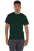 Champion T425 Mens Short Sleeve Crewneck T-Shirt Dark Green Model Front