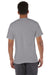 Champion T425 Mens Short Sleeve Crewneck T-Shirt Stone Grey Model Back