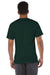 Champion T425 Mens Short Sleeve Crewneck T-Shirt Dark Green Model Back