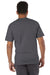 Champion T425 Mens Short Sleeve Crewneck T-Shirt Heather Charcoal Grey Model Back