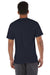 Champion T425 Mens Short Sleeve Crewneck T-Shirt Navy Blue Model Back