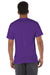 Champion T425 Mens Short Sleeve Crewneck T-Shirt Purple Model Back