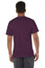 Champion T425 Mens Short Sleeve Crewneck T-Shirt Maroon Model Back