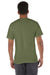 Champion T425 Mens Short Sleeve Crewneck T-Shirt Fresh Olive Green Model Back