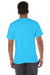 Champion T425 Mens Short Sleeve Crewneck T-Shirt Lagoon Blue Model Back