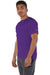 Champion T425 Mens Short Sleeve Crewneck T-Shirt Purple Model 3q