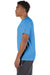 Champion T425 Mens Short Sleeve Crewneck T-Shirt Light Blue Model Side