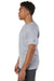 Champion T425 Mens Short Sleeve Crewneck T-Shirt Light Steel Grey Model Side