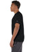 Champion T425 Mens Short Sleeve Crewneck T-Shirt Black Model Side