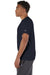 Champion T425 Mens Short Sleeve Crewneck T-Shirt Navy Blue Model Side
