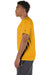 Champion T425 Mens Short Sleeve Crewneck T-Shirt Gold Model Side