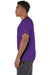 Champion T425 Mens Short Sleeve Crewneck T-Shirt Purple Model Side
