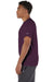 Champion T425 Mens Short Sleeve Crewneck T-Shirt Maroon Model Side