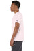 Champion T425 Mens Short Sleeve Crewneck T-Shirt Body Blush Pink Model Side