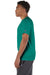 Champion T425 Mens Short Sleeve Crewneck T-Shirt Emerald Green Model Side