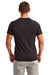 TriDri TD011 Mens Paneled Tech Moisture Wicking Short Sleeve Crewneck T-Shirt Black Model Back