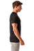 TriDri TD011 Mens Paneled Tech Moisture Wicking Short Sleeve Crewneck T-Shirt Black Model Side