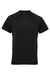 TriDri TD011 Mens Paneled Tech Moisture Wicking Short Sleeve Crewneck T-Shirt Black Flat Front
