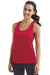 TriDri TD042 Womens Venus Knot Back Moisture Wicking Tank Top Hot Pink Model Front